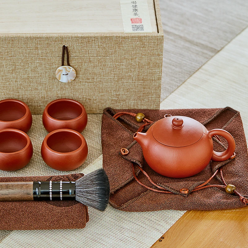 Yixing undressed ore dahongpao mud zhu xi shi pot famous