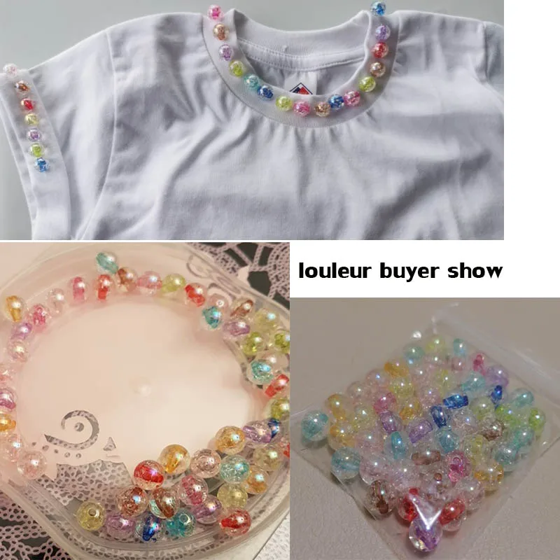 Бусины Из Натурального снега с трещинами и кристаллами 6/8/12 мм - купить по