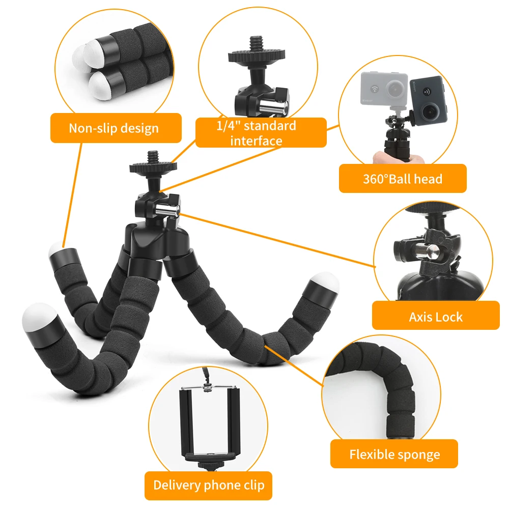 Штатив HONGDAK для телефона держатель мобильной камеры зажим смартфона монопод