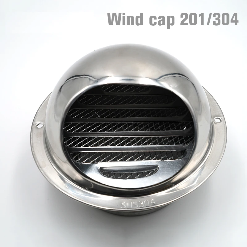 

Вытяжной колпак 304 # из нержавеющей стали, 60-300 мм, крышка для внешней стены вентиляционного отверстия, вентиляционная крышка