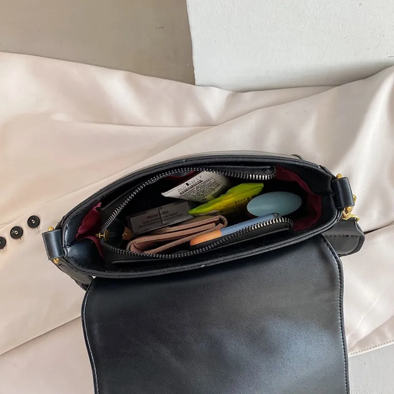 

Retro Vintage Weave Shoulder Strap Messenger Women Bags Flap Small Solid Color Sling Bag Female Luxury Brand Pu Leather Tote Bag