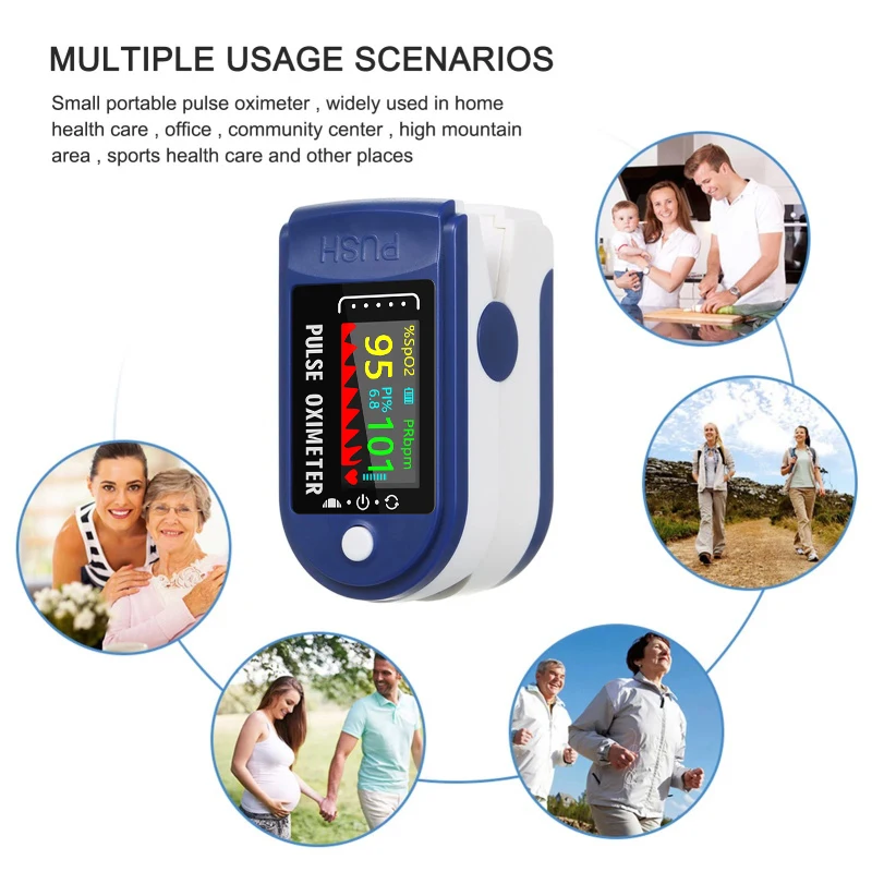 Цифровой Пульсоксиметр на кончик пальца с OLED-дисплеем датчик кислорода в крови