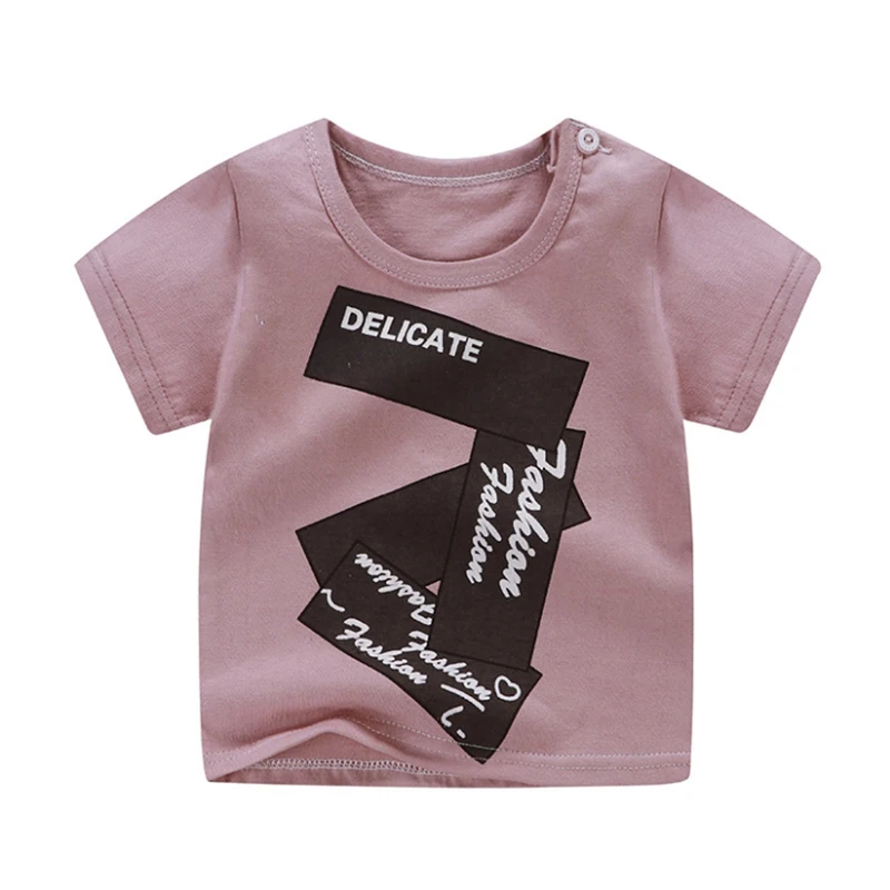 Новый продукт детский хлопковый топ с мультяшным дизайном для мальчиков летняя