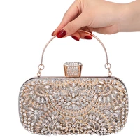 fashion rhinestone dinner clutch women luxury high quality chain woman shoulder bag designer elegant party womens messenger bag