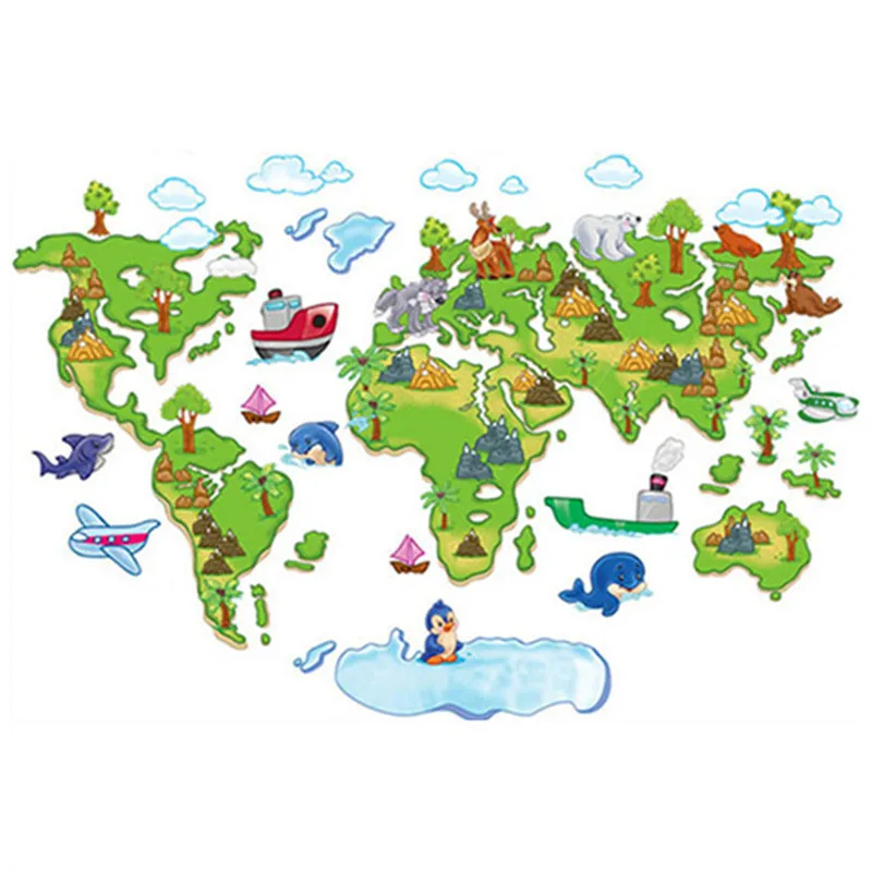 Карта мира мультяшная