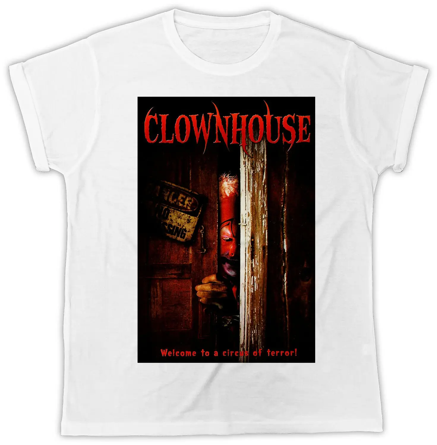 Прохладный CLOWNHOUSE фильм плакат Модные мужские унисекс футболка идеальный подарок