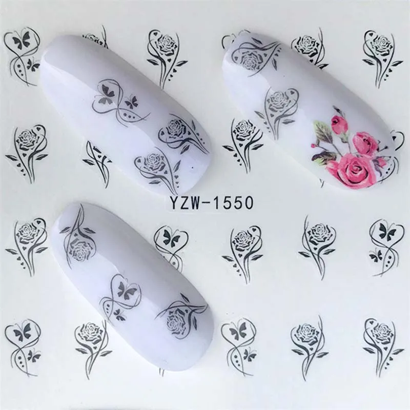 3D наклейки для ногтей ультратонкие переводные FW014 1 шт. | Красота и здоровье