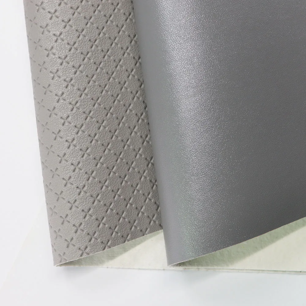 30x134 см рулон стальной серый Гладкий искусственный Личи кожа ткань для украшения
