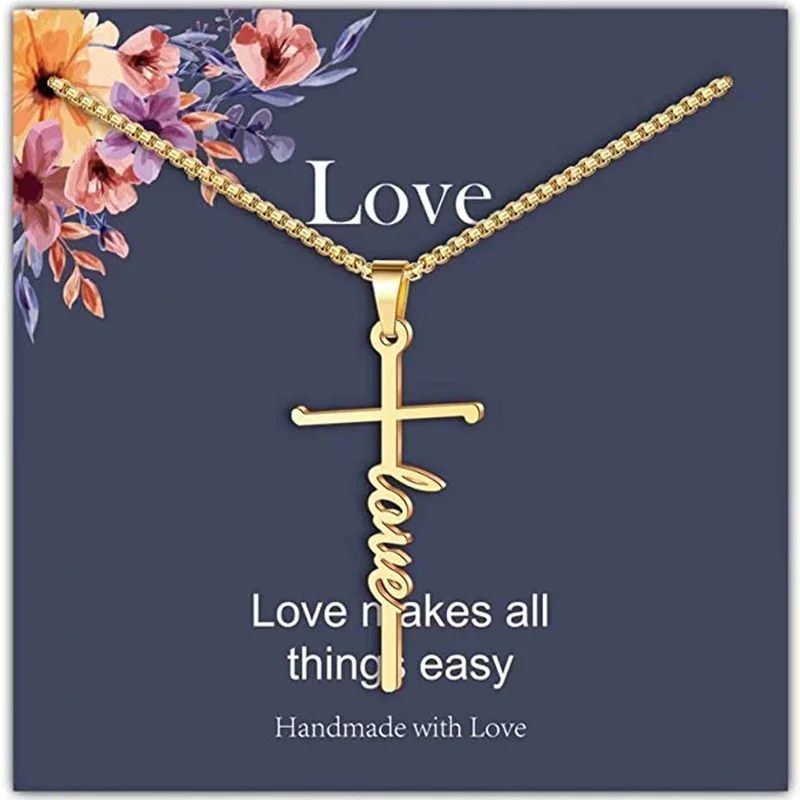 

Love letter word necklace Valentine's Day collarbone necklace