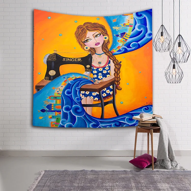 Aggcual индонезийский красивый гобелен с изображением женщины эстетическое 100%