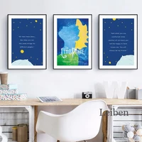 nordic prints the little prince quotes posters and prints cartoon abstract minimalist canvas painting childrens room decoration