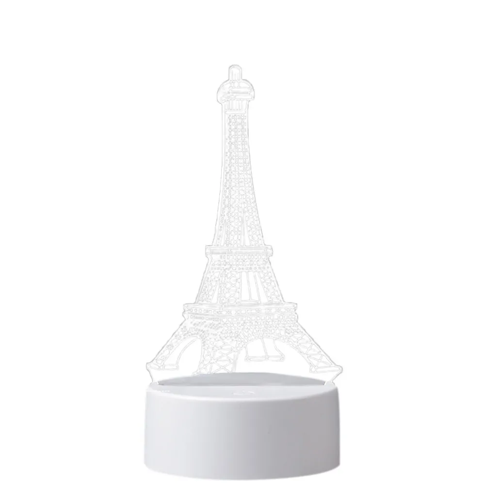 Трехмерный ночной Светильник 3D USB акриловый ночной Светильник Светодиодный настольный стол украшение для спальни подарок теплый белый светильник орнамент