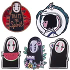 Нашивки Hayao Miyazaki с рисунком аниме, термоклейкие, без лица, с вышивкой, милые аппликации с рисунком в виде спиритов, нашивки для одежды Chihiro Ogino Haku