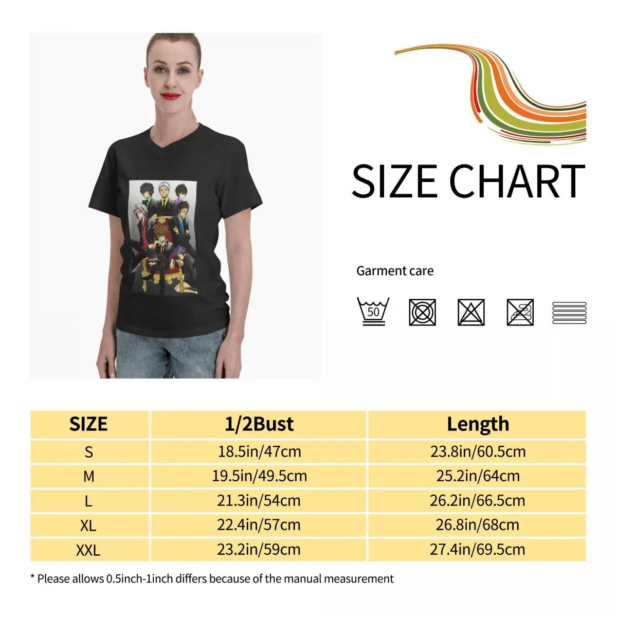 

Anime Fans Vongola Famiglia 1 woman shirts Micro play V-neck T-shirt with short sleeves