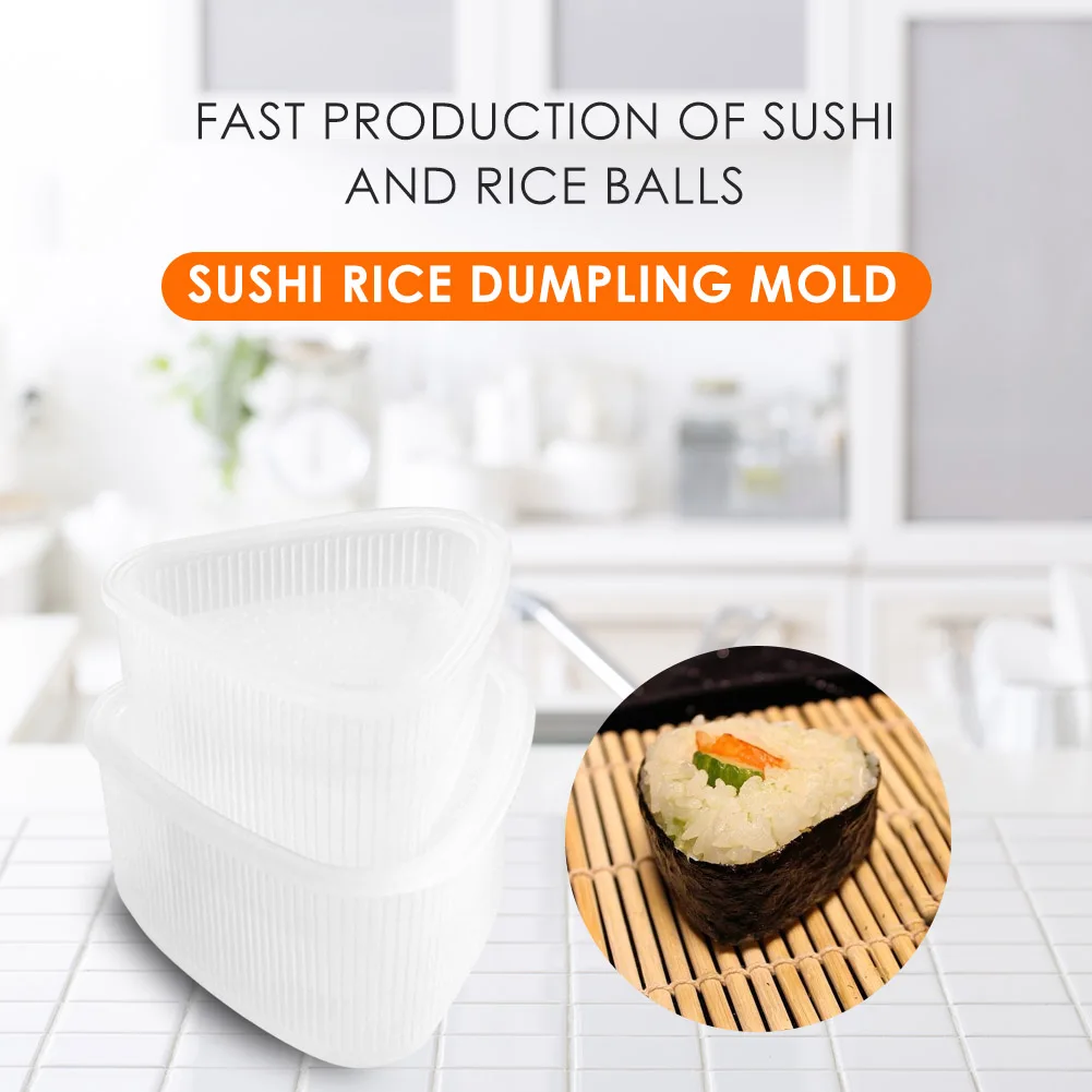 

2Pcs/Set DIY Sushi Mold Onigiri Rice Ball Food Press Triangular Sushi Maker Mold Japanese Bento Accessories Kitchen Gadget Sets