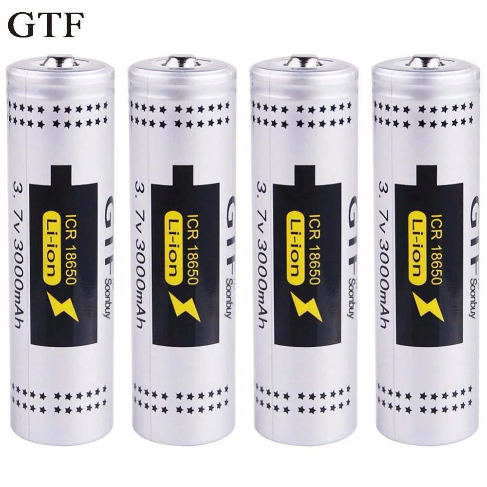 

Rechargeable batteries li-on to ncr18650a, 4 units, 18650 battery 3000mah 3.7v, rechargeable battery
