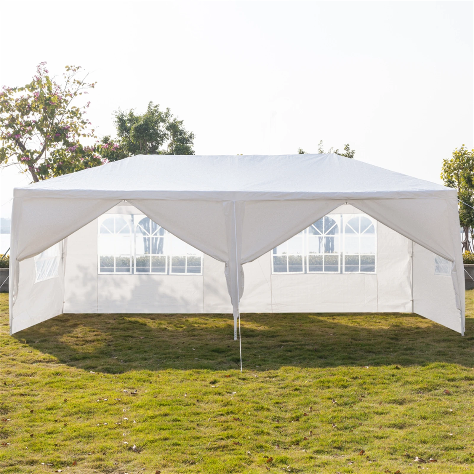 

3 x 6m Six Sides Two Doors Waterproof Event Tent with Spiral Tubes White Wedding Tents for Events Party Tent