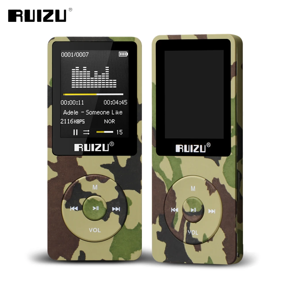 

Original RUIZU X02 MP3 Player with 8GB Storage 1.8 Inch Screen MIni Portable Sports Mp3 Support FM Radio,E-Book,Clock,Recorder