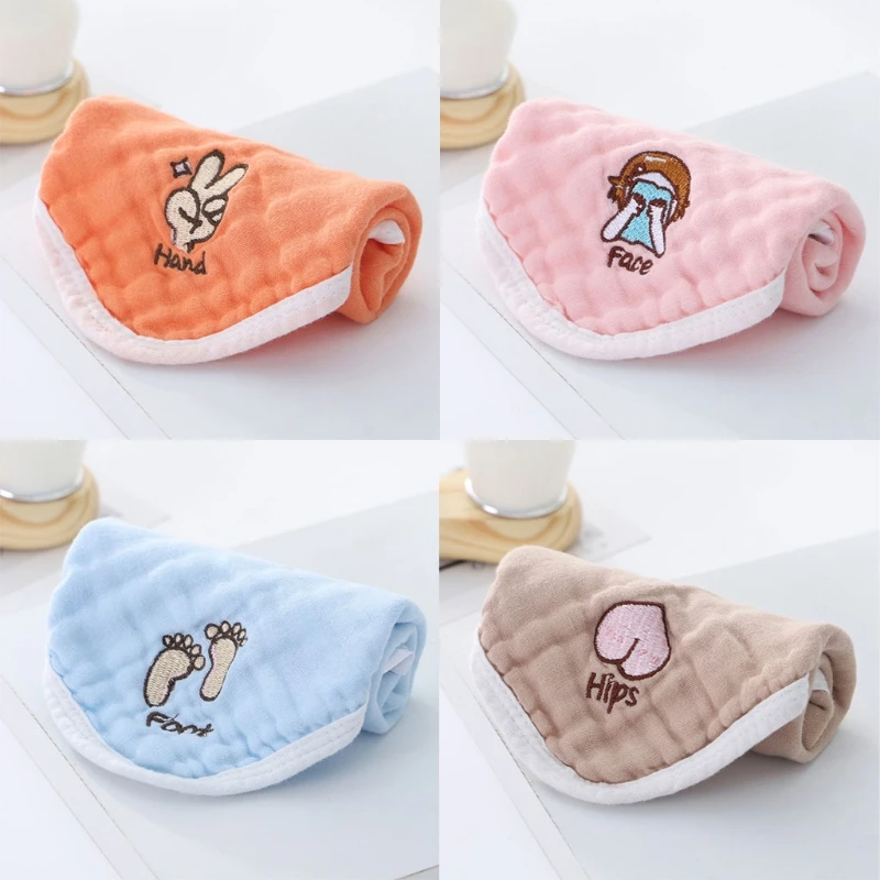 

5pcs Baby Bibs Cotton Face Bath Towel Muslin Newborns Handkerchief Washcloth P31B