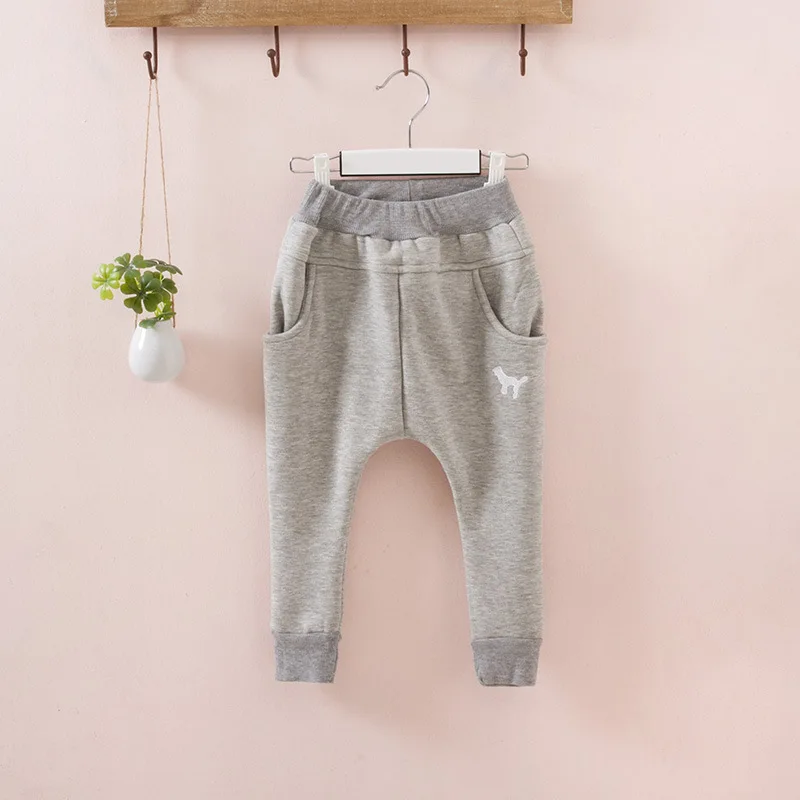 Дети Осень весна флис штаны шаровары для мальчиков и девочек повседневные