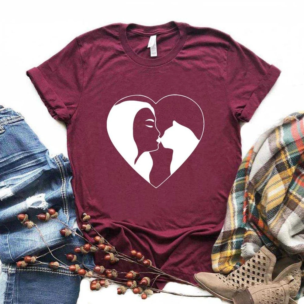 2020 Новая мода весна Новое поступление кошка мама с принтом сердца для женщин