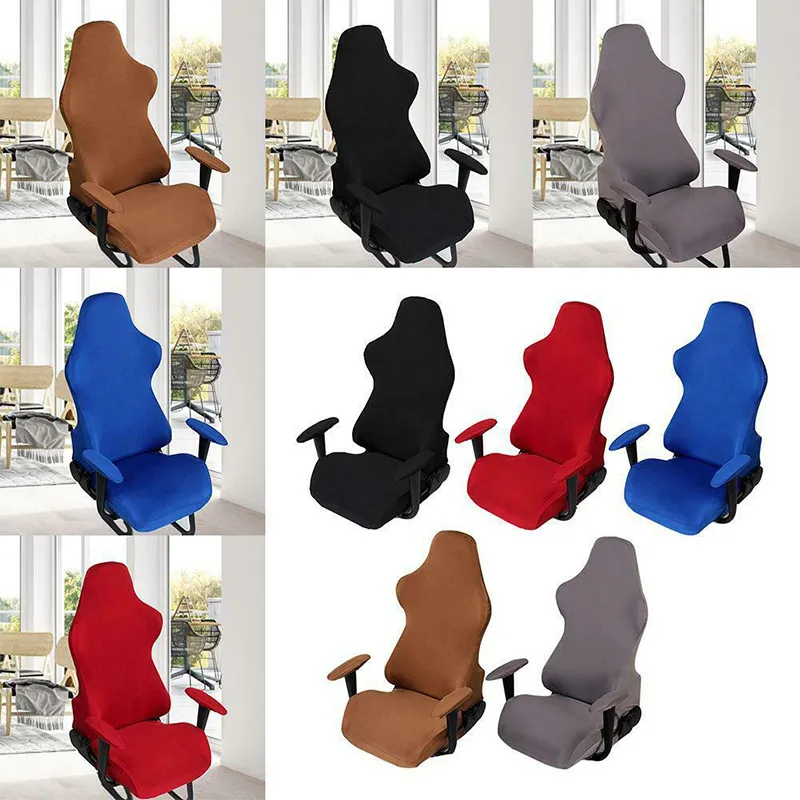 

Chair Cover Game Room e-Sports Swivel Chair Slipcover with Armrest Cover H99F
