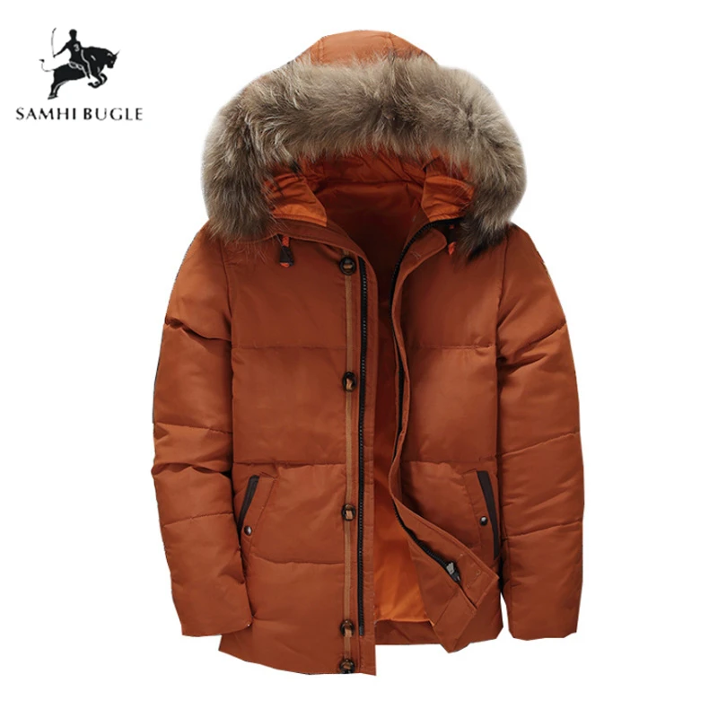 2020 канадский пуховик мужской толстый теплый 90% белый утиный пух с капюшоном