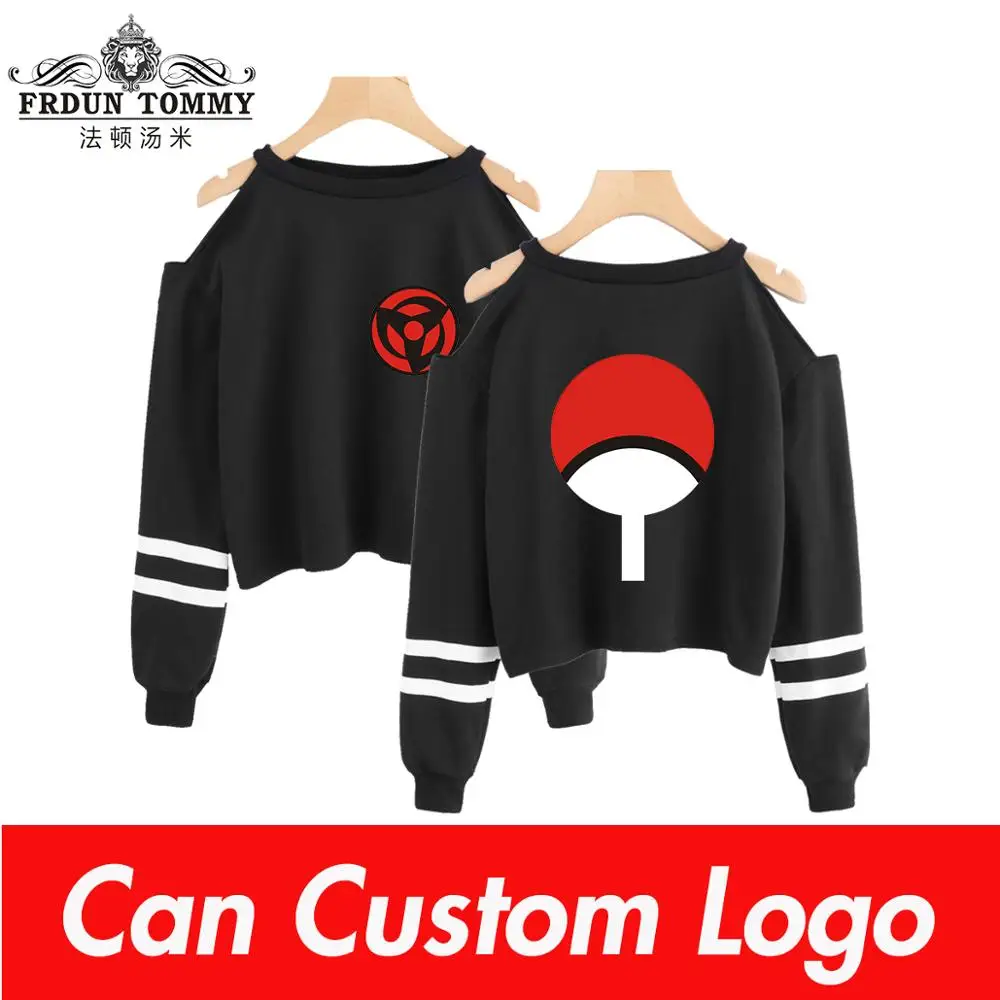 Женская Короткая Толстовка Naruto kpop топ с открытыми плечами модные шорты