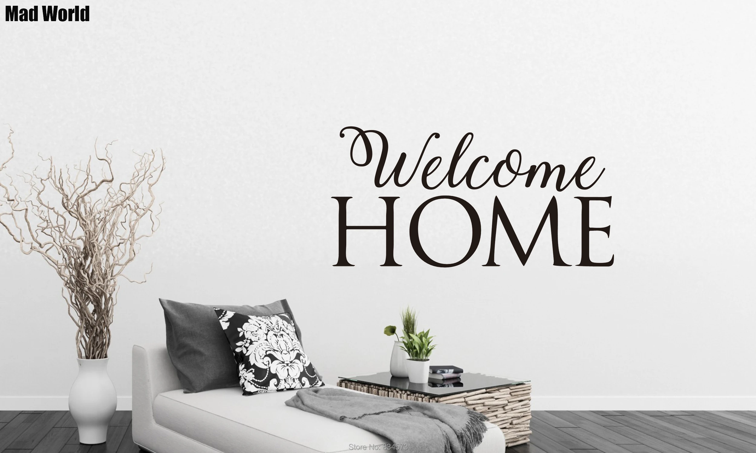 

Mad World-FAMILY QUOTE WELCOME HOME Wall Art Stickers Wall Decals Home DIY Decoration Removable Room Decor Wall Stickers