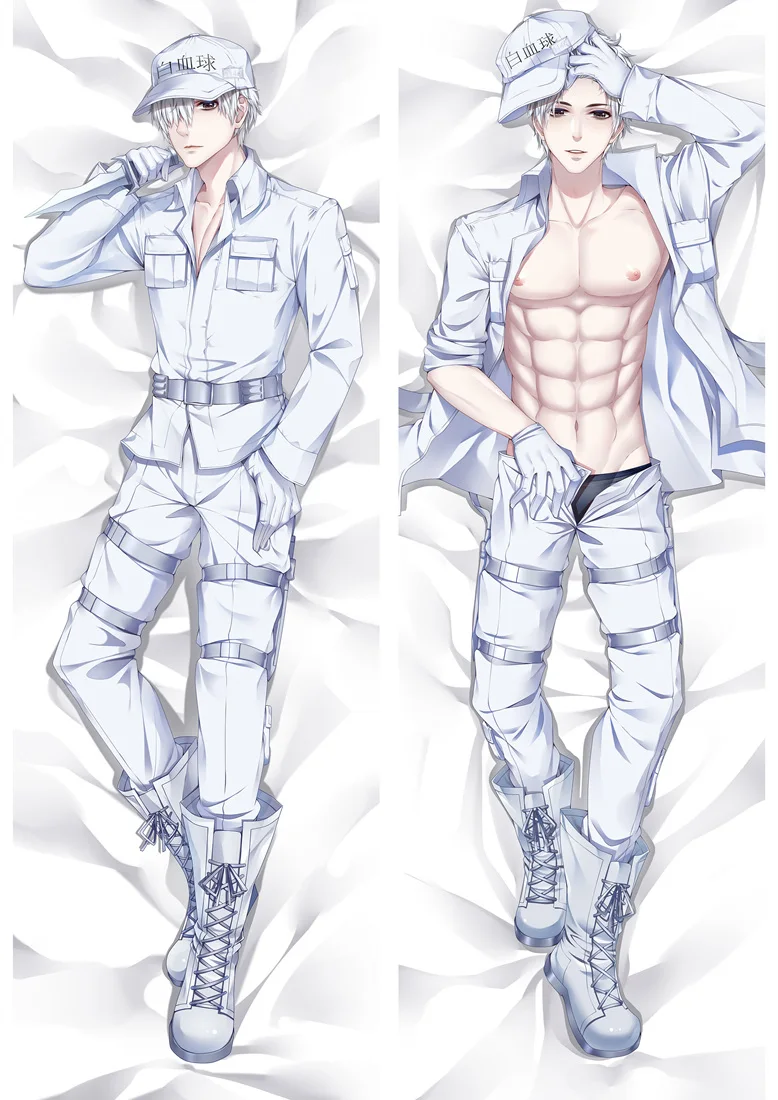 

Anime Cells at Work Code Black White Blood Cell Leukocyte WBC Cosplay Dakimakura Pillow Case Hugging Body