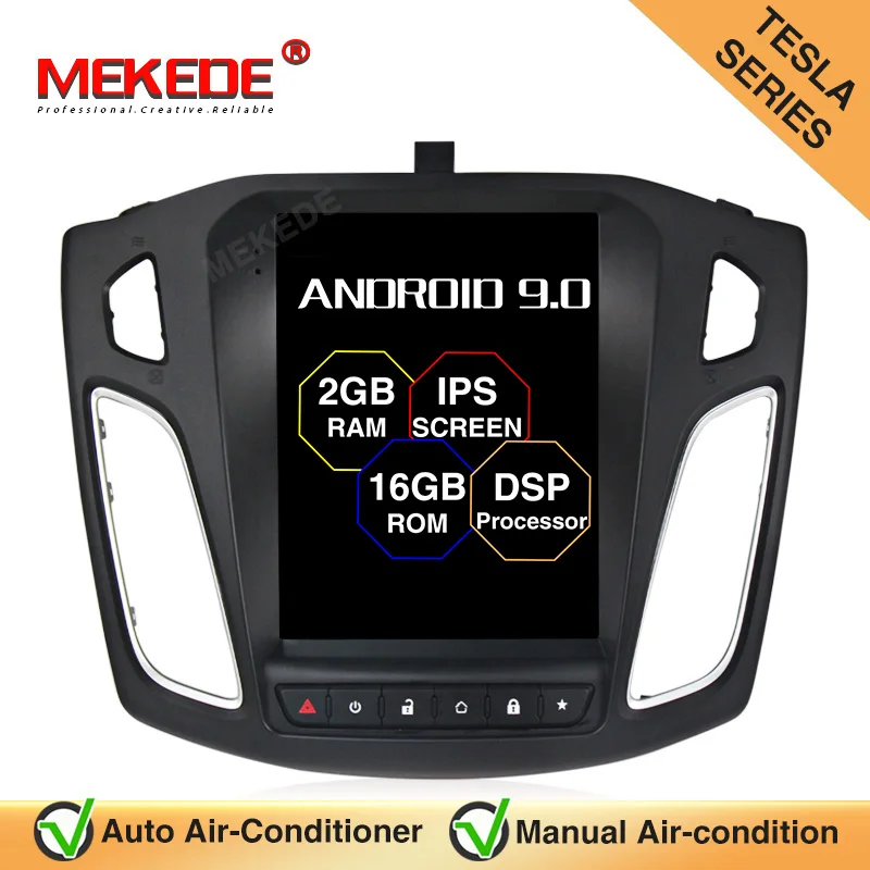 MEKEDE 10,1 дюймов DSP Android 9,0 сенсорный экран автомобиля радио ForFord Focus 2011 2012 2013 2Din головное устройство мультимедийный плеер