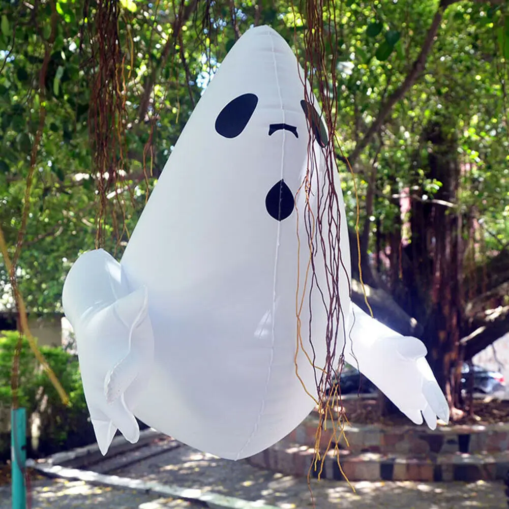 Ghost 6 стилей Хэллоуин надувной паук летучая мышь Скелет тыквы воздушные шарики Висячие баллоны для вечерние сад - Цвет: Ghost