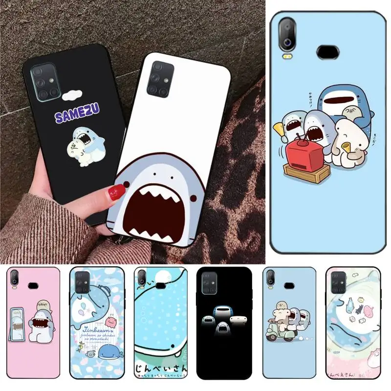 

CUTEWANAN Kawaii Samezu Shark Soft Silicone TPU Phone Cover For Samsung A10 A20 A30 A40 A50 A70 A80 A71 A91 A51 A6 A8 2018