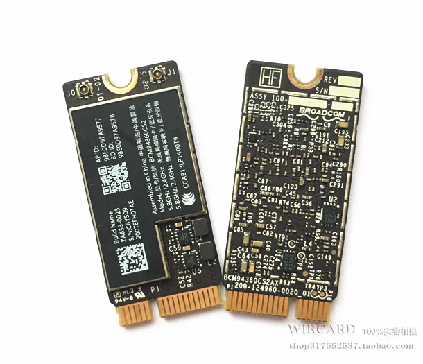 

Original Apple Air A1466 A1465 MD760 MD711 Gigabit Wireless Network Card BCM94360CS2