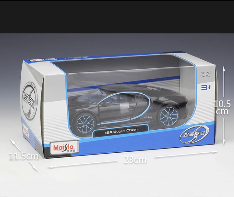 Высококачественная модель автомобиля Maisto из сплава Bugatti Chiron в масштабе 1:24