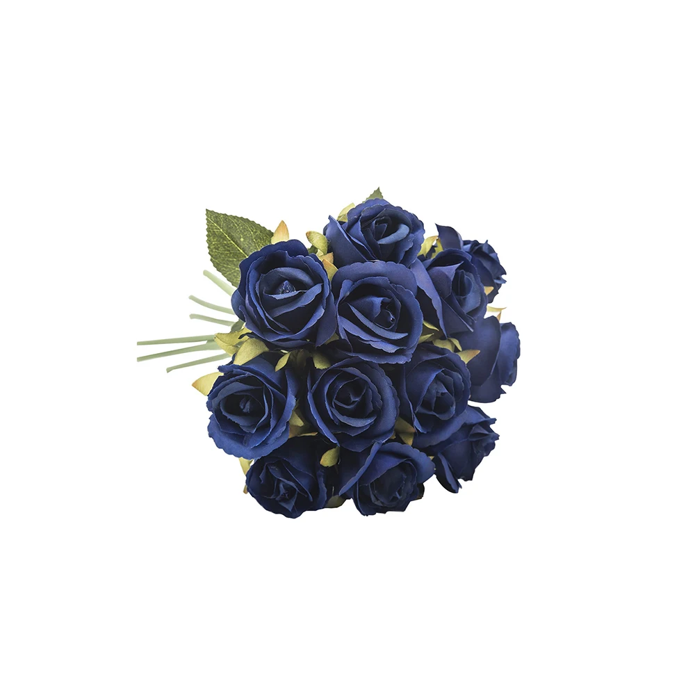 12 головок искусственный шелк французская Роза цветочный букет цветок