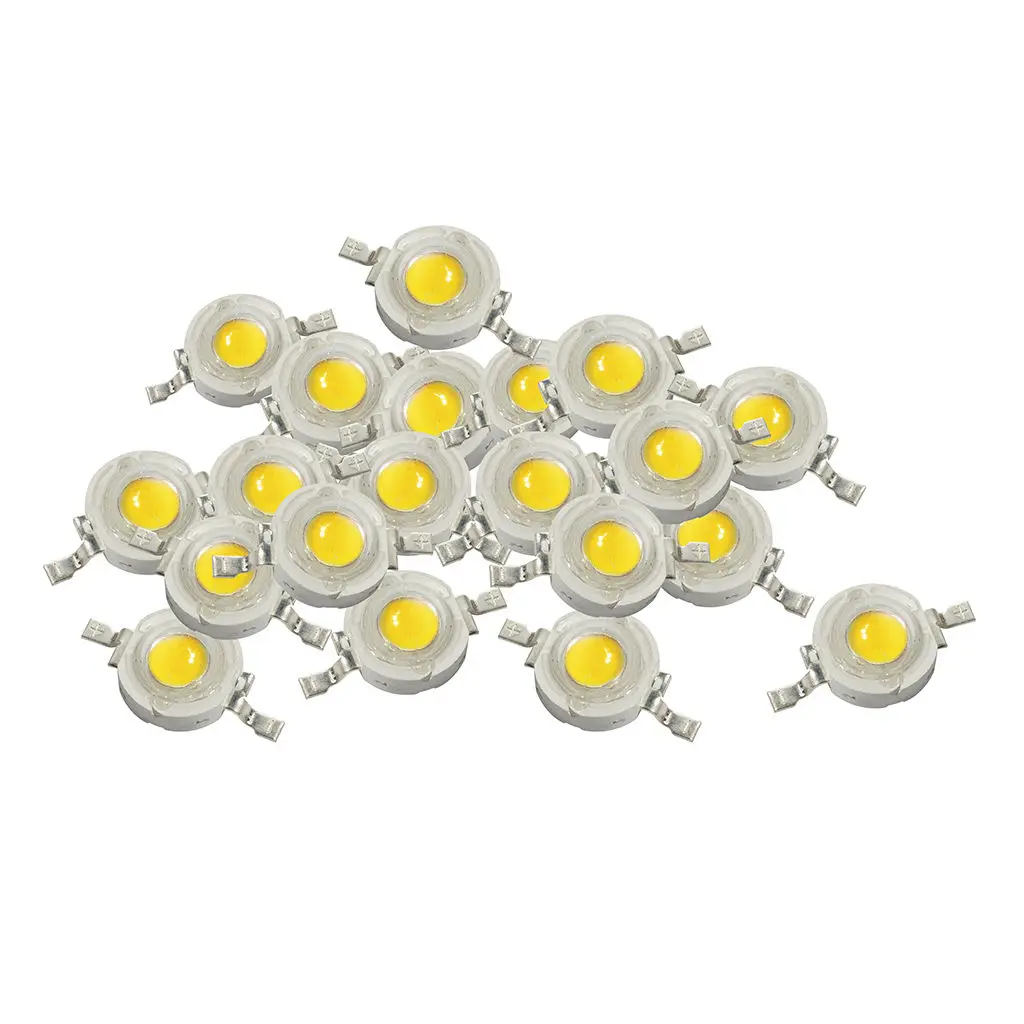 

20 Pieces 1W High Power SMD LED COB Chip Lights Beads Warm White LED Diodes