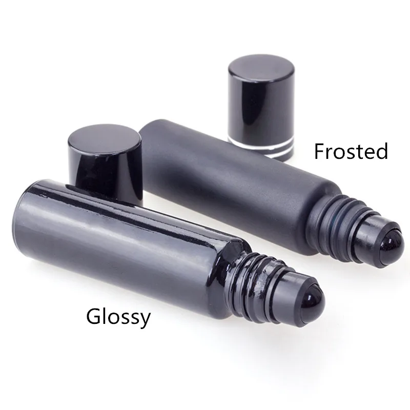 

10 мл пустые черная обувь на толстой подошве Стекло эфирное масло, Накручивающийся депилятор Бутылки Флаконы с Натуральный камень шариковая...