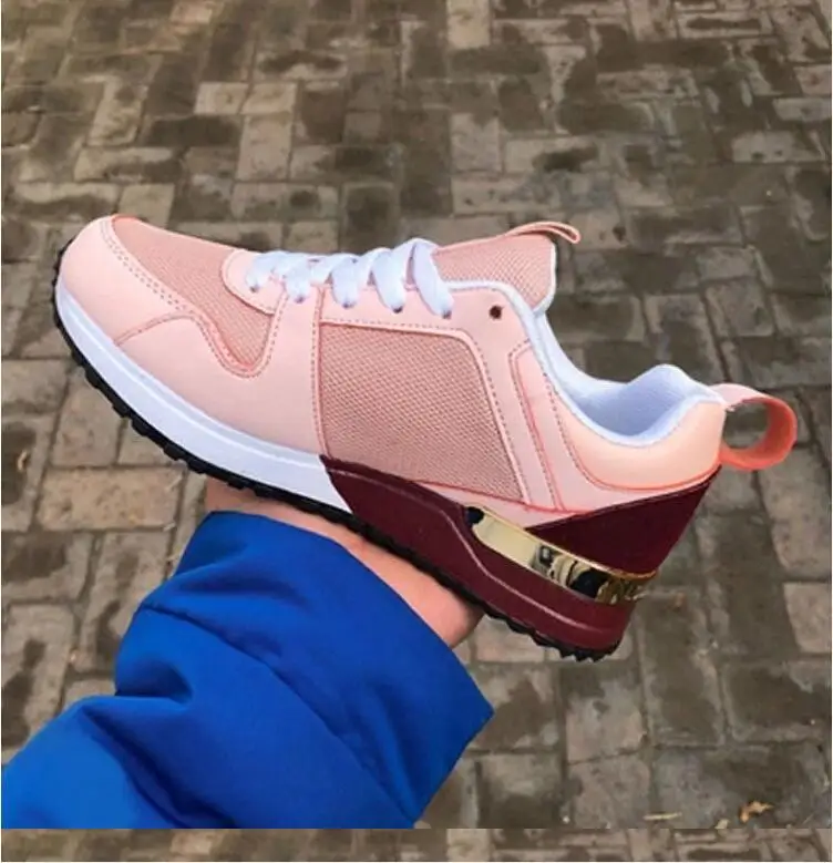 

Кроссовки женские сетчатые, повседневная обувь для бега на толстой подошве, улучшенные сочетания цветов, Уличная обувь для походов, 2021
