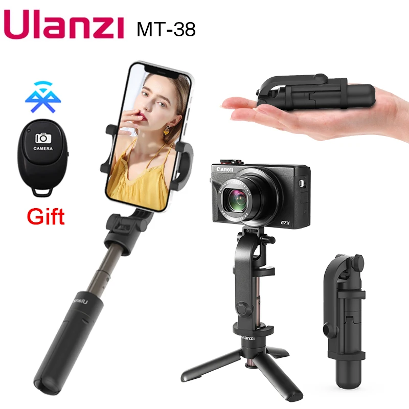 

Мини селфи-палка Ulanzi MT-38, Трипод для смартфона, штатив для видеоблога для iPhone 12, 11 Pro, Max, Android, Gopro 9, 8, 7, аксессуары для Gopro