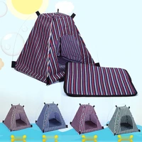 portable linen pet tent dog house cat house washable puppy cat indoor outdoor kennels portable cave