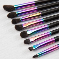 anmor high quality 8pcs copper ferrule makeup brush set eye shadow smudge concealer brush blending cosmetic tool kit