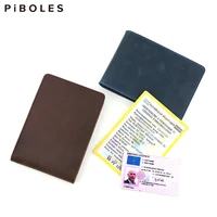 2021 mens card wallet genuine leather driver license holder storage credit id card slot thin auto document case for russia