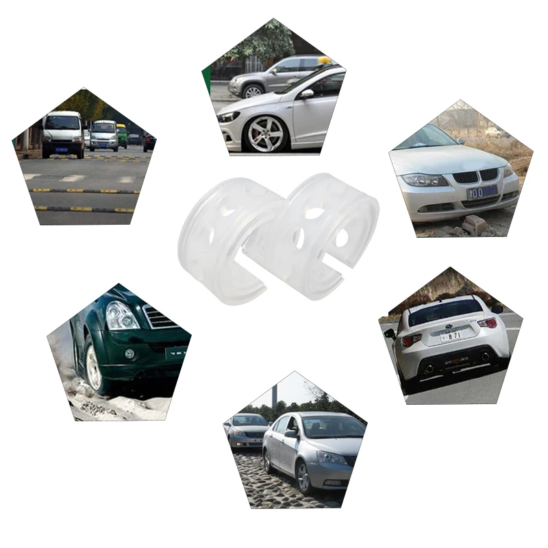 2 Pcs Car Shock Absorber transparent car damping rubber Springs Bumpers Cushion Urethane For Cars goods Buffer |