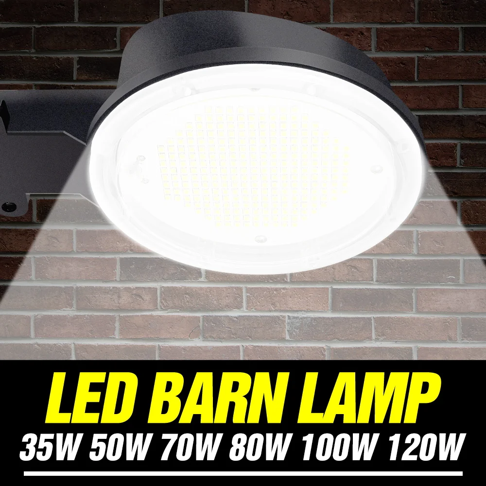 

220V Smart Led Barn Lamp Outdoor Street Lamp 110V Floodlight Garden Wall Light IP65 Waterproof Bulb Factory Industrial Lighting