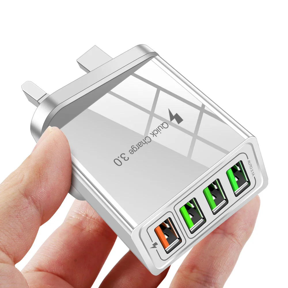 Universal Usb Fast Charger Quick Charge Qc3.0 4.0 Wall Mobile Phone Tablet Charge for Iphone 11 Samsung Huawei Charging Adapter