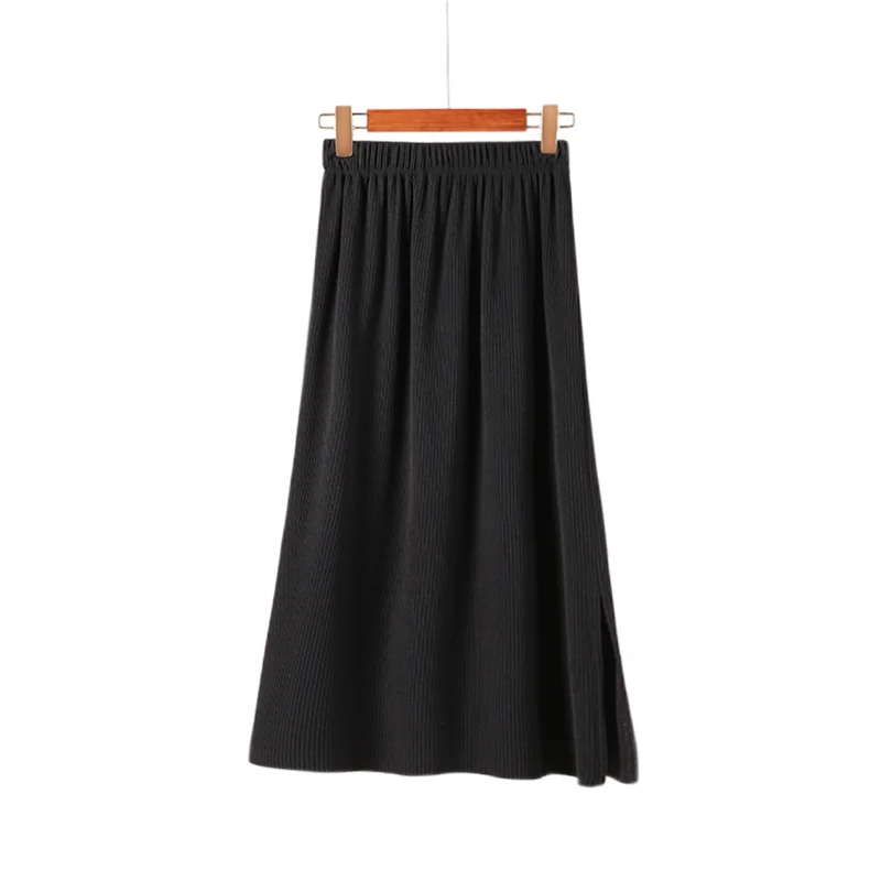 

Black Long Skirts Female Korean Vintage Women'S Pencil Skirts Woman Clothes Lady Trendy 2020 Harajuku Spring Autumn D0208