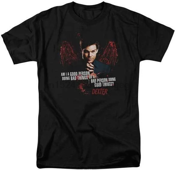 Dexter Showtime ТВ-шоу я хороший человек делая дурные вещи или футболка для взрослых |