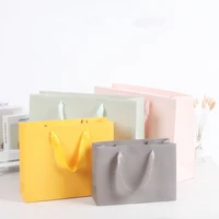 12pcs portable paper bag clothing gift shop paper bag customized logo wedding gift bag party present bag jewelry packaging bag