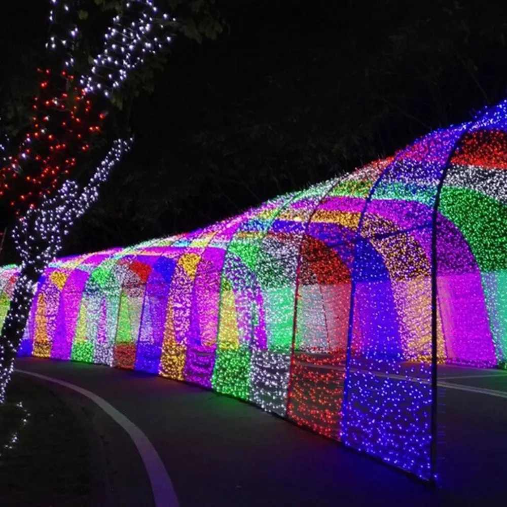 220В светодиодный Сказочный светильник s Звездный струнный садовый Фестиваль